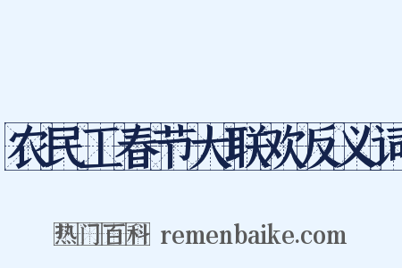 农民工春节大联欢反义词是什么意思的图片